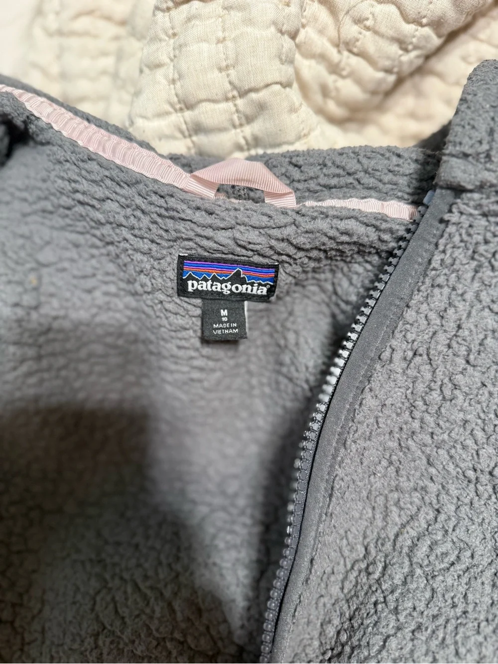 Patagonia Los Gatos Gray Fleece Hooded Jacket